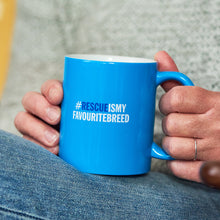 Load image into Gallery viewer, Battersea Wear Blue for Rescue Ceramic Mug, WBFR mug, Battersea mug, Wear Blue for Rescue, Battersea, WBFR, Battersea branded, Battersea merchandise, Supporting Rescue, Rescue is my favourite breed, wearblueforrescue,